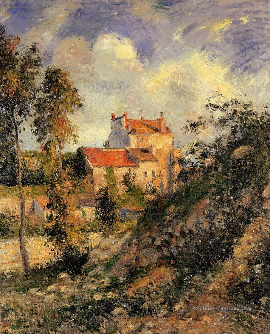 les mathurins pontoise 1877 Camille Pissarro paysage Peintures à l'huile